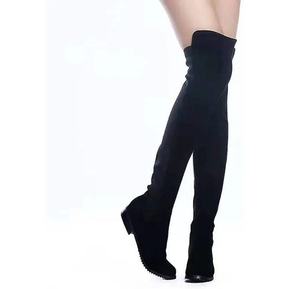 Shoe'N Tale Boots‎ Women Size 9 Faux Suede Stretch Over The Knee Thigh High